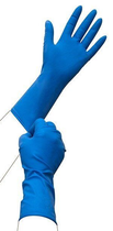 Перчатки резиновые Ambulance латекс, 3 размер (M), 28 см, синий - изображение 3
