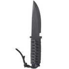 Тактический Нож Avalanche с Чехлом Черный 18 см с Плетеной Рукоятью Туристический Охотничий Рыболовный Походный - изображение 13
