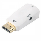Конвертер-адаптер HDMI (тато) на VGA(мама), White, CristalBox
