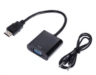 Конвертер HDMI (тато) на VGA(мама) 10cm, Black, 4K / 2K, Пакет + AUDIO Q250