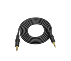 Кабель AUX Audio DC3.5 тато-тато 1.5 м GOLD Stereo Jack (круглий) Black