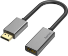Adapter Hama DisplayPort - HDMI M/F Grey (4047443437310) - obraz 1