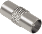 Adapter Hama Koaksjalny (F-złącze) - Koaksjalny (F-złącze) M/M Grey (4047443391414) - obraz 1