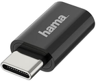 Adapter Hama micro-USB - USB Type-C M/M Black (4047443487209) - obraz 1