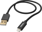 Кабель Hama Fabric USB Type-A - Lightning M/M 1.5 м Black (4047443486417) - зображення 1