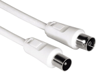 Kabel antenowy Hama Koaksjalny-N - Koaksjalny-N M/F 75DB 3 m White (4047443432438) - obraz 1