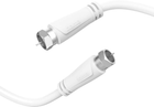 Kabel antenowy Hama Koaksjalny-F - Koaksjalny-F M/M 90DB 3 m White (4047443434128) - obraz 1