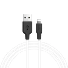 Кабель Hoco X21 Plus Silicone Lightning 1m. black/white