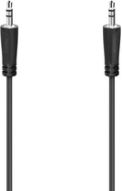 Kabel Hama mini-jack 3.5 mm - mini-jack 3.5 mm M/M 5 m Black (4047443438775) - obraz 1