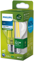 Żarówka LED Philips UltraEfficient A60 E27 4W Cool White Filament (8720169187733) - obraz 1