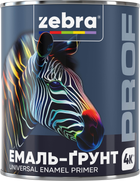 Эмаль-грунт Zebra серия PROF 1111 011P 0.8 кг Белый матовый (4823048031272)