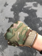 Перчатки сенсорные тактические полнопалые с защитой костяшек пальцев L Мультикам - изображение 5