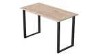 Стіл письмовий Кнап 2 Ferrum-decor 750x1400x600 Чорний метал ДСП Дуб Сан-Марино 16 мм (KNAP2018)
