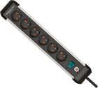 Мережевий фільтр Brennenstuhl Premium Alu Line 6 розеток 3 м Black (4007123677511) - зображення 1