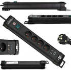 Listwa przeciwprzepięciowa Brennenstuhl Premium Line 4 gniazda - 2 x USB Type-A 1.8 m Black (4007123662968) - obraz 1