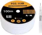 Kabel Libox SAT Coaxial PCC113B CPR 100 m White (KAB-MON-KO-00002) - obraz 1
