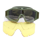 Окуляри-маска захисні тактичні зі змінними лінзами Coolmax олива - зображення 1