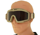 Тактичні захисні окуляри, балістичні окуляри зі змінними лінзами (койот) ON-073 - зображення 5