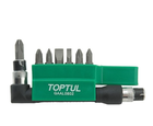 Набор бит 1/4" + Гобр.перех. 8ед. TOPTUL GAAL0802