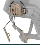Кріплення для активних навушників на шолом fast адаптер койот - зображення 2