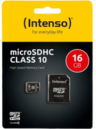 Карта пам'яті Intenso MicroSDHC 16GB Class 10 + SD Adapter (4034303016136) - зображення 2