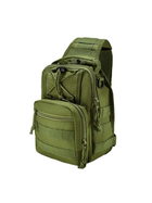 Універсальна тактична багатофункціональна сумка через плече чоловіча сумка - рюкзак слінг. Колір: хакі - зображення 7