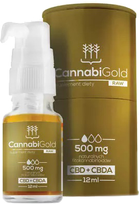Добавка дієтична Hempoland Cannabi Gold Raw 500 мг CBD+CBDA 12 мл (5907769893087) - зображення 1