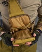 Тактическая патрульная сумка-слинг Silver Knight 1л однолямочная койот (85752) - изображение 3
