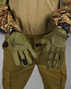 Армейские штурмовые полнопалые перчатки XL олива (13426) - изображение 3
