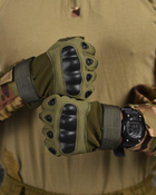 Тактичні безпальні рукавички M олива (11136) - зображення 3