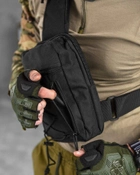 Тактическая патрульная сумка-слинг Silver Knight 1л однолямочная черная (85750) - изображение 4