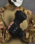 Тактические беспалые перчатки M черные (10953) - изображение 3