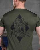Тактическая потоотводящая футболка Odin oliva снаряд 3XL - изображение 7