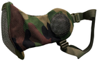 Маска для страйкбола с защитой ушей с вентиляцией, Тактическая маска зеленая с сеткой на лицо Multicam UKR - изображение 5