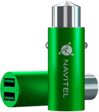 Автомобільний зарядний пристрій Navitel UC323 USB Type-A Green (8594181741972)