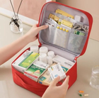 Аптечка, сумка-органайзер для медикаментов Большая 26x21см Красный ( код: IBH054R ) - изображение 3