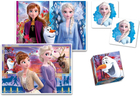 Zestaw puzzli i gier planszowych Clementoni Disney Frozen Edukit 4 w 1 (8005125182923) - obraz 4