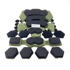 Противоударные мягкие подушки с эффектом памяти для шлема (каски) FAST Mich GEN4 Olive - изображение 6