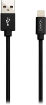 Kabel Canyon Lightning — USB MFI 0.96 m Black (CNS-MFIC3B) - obraz 3