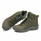 Берцы летние тактические ботинки PAV 501 хаки олива кожаные сетка Fee Air 43 - изображение 7