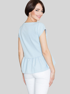 Bluzka damska z krótkim rękawem Lenitif K396 L-XL Niebieska (5902194332675) - obraz 2