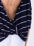 Блузка жіноча Look Made With Love 311 L-XL Синій/Білий (5903999306175) - зображення 4