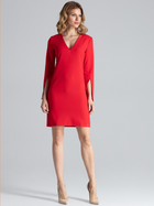 Sukienka midi jesienna damska Figl M550 M Czerwona (5902194337472) - obraz 3