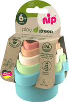 Пірамідка Nip Stapelbecher Spielbecher Play Green 5 шт (4000821416499) - зображення 3