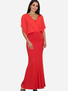Sukienka kopertowa długa letnia damska Figl M577 S Czerwona (5902194344302) - obraz 1