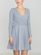 Sukienka krótka jesienna damska Lenitif K116 L Szara (5902194310772) - obraz 1