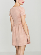 Sukienka trapezowa damska mini Lenitif K147 S Różowa (5902194308632) - obraz 2