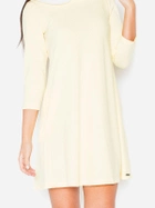 Sukienka trapezowa damska mini Lenitif K218 L Żółta (5902194309455) - obraz 3
