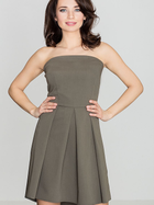 Плаття коротке літнє жіноче Lenitif K368 S Оливкове (5902194330107) - зображення 1