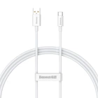 Кабель зарядки Baseus (P10320102214-01) (100W) (1M) Superior USB to Type-C швидка зарядка для мобільних пристроїв Moon Білий